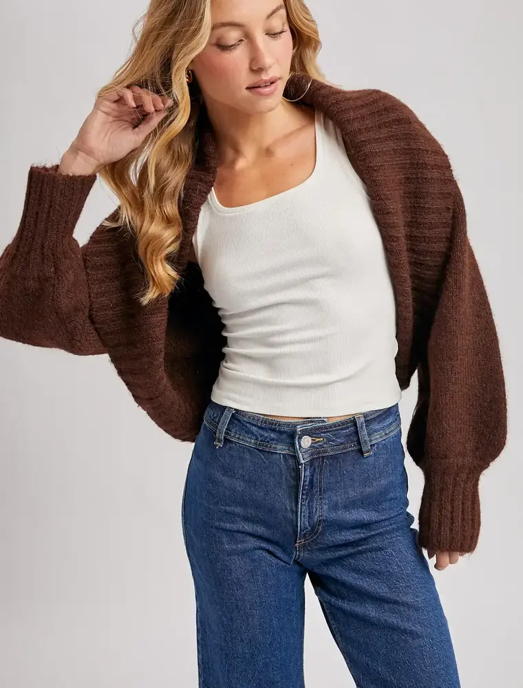 bivy Ola Chunky Knit Sweater Shrug