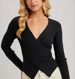 bivy Wiley Wrap Knit Sweater Top