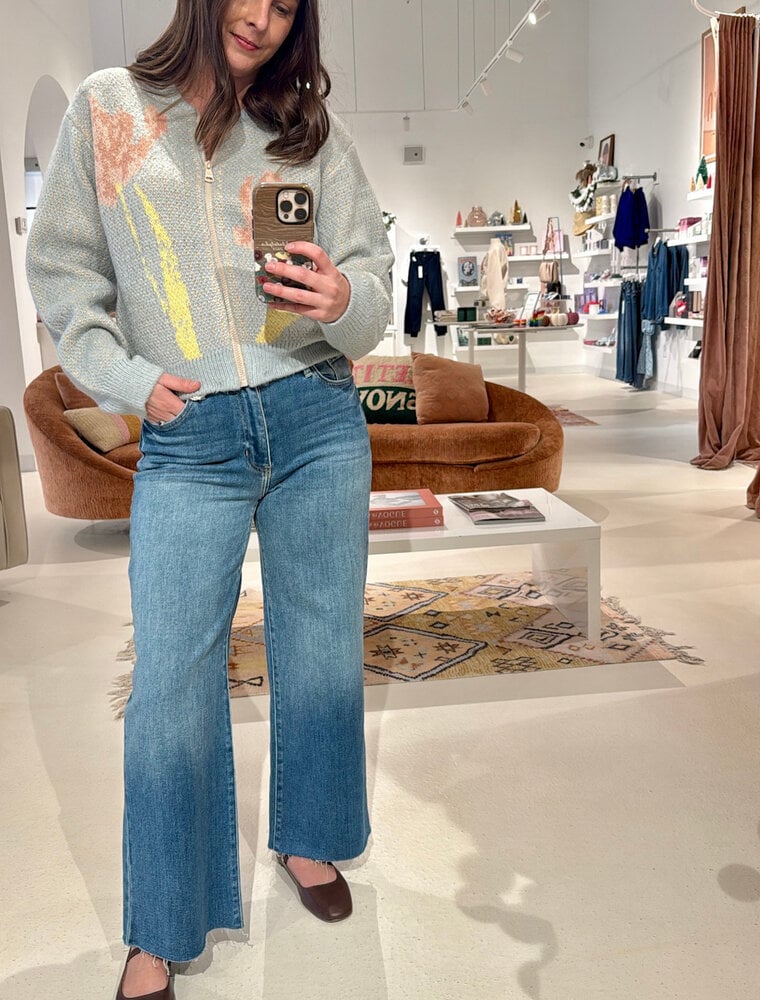 Just Black Denim Scissor Cut Wide Leg Denim