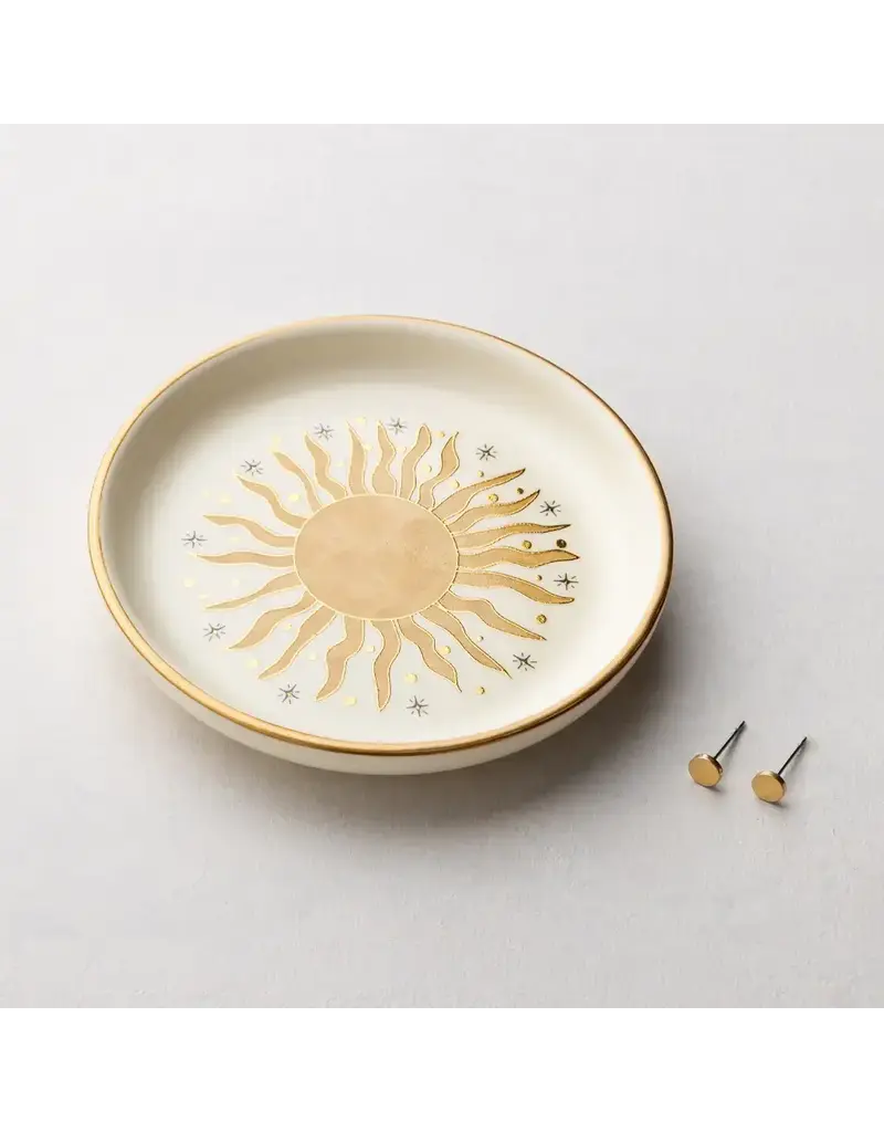 Scout Curated Wears Jewelry Dish & Stud Earring Set - Sun Rays/Cream