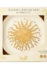 Scout Curated Wears Jewelry Dish & Stud Earring Set - Sun Rays/Cream