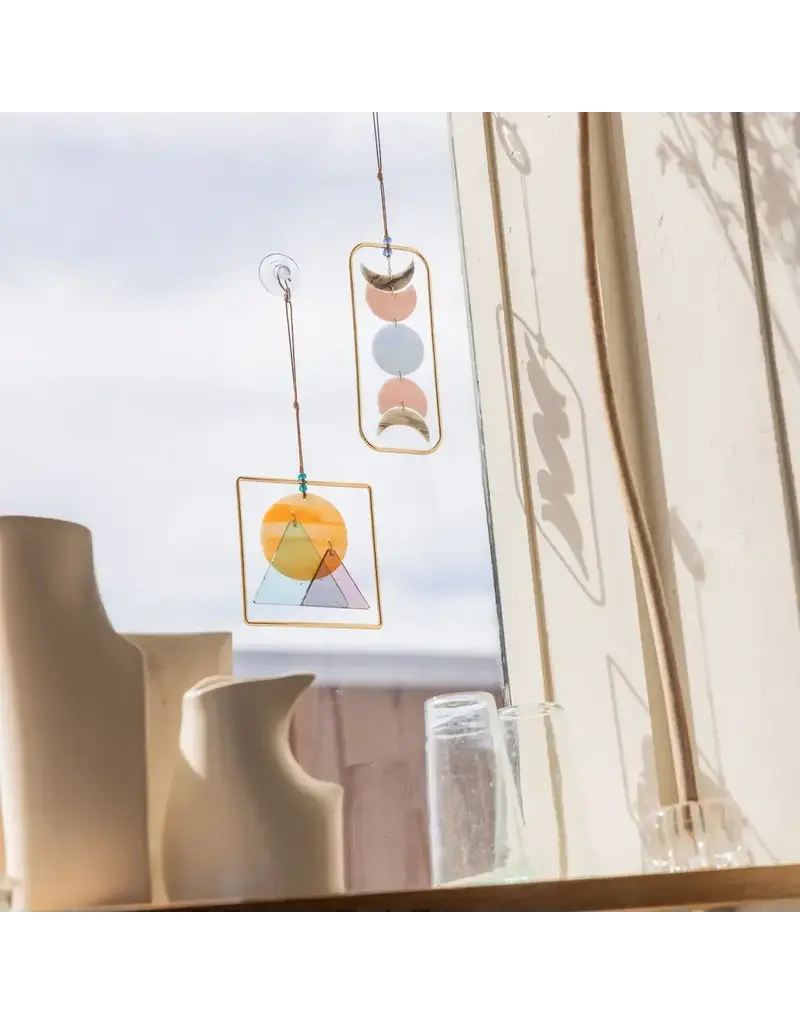 Scout Curated Wears Stained Glass Light Catcher - Moon Phase