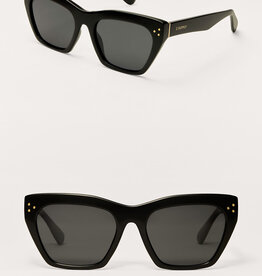 Z Supply Park Ave Polished Black Grey Polarized