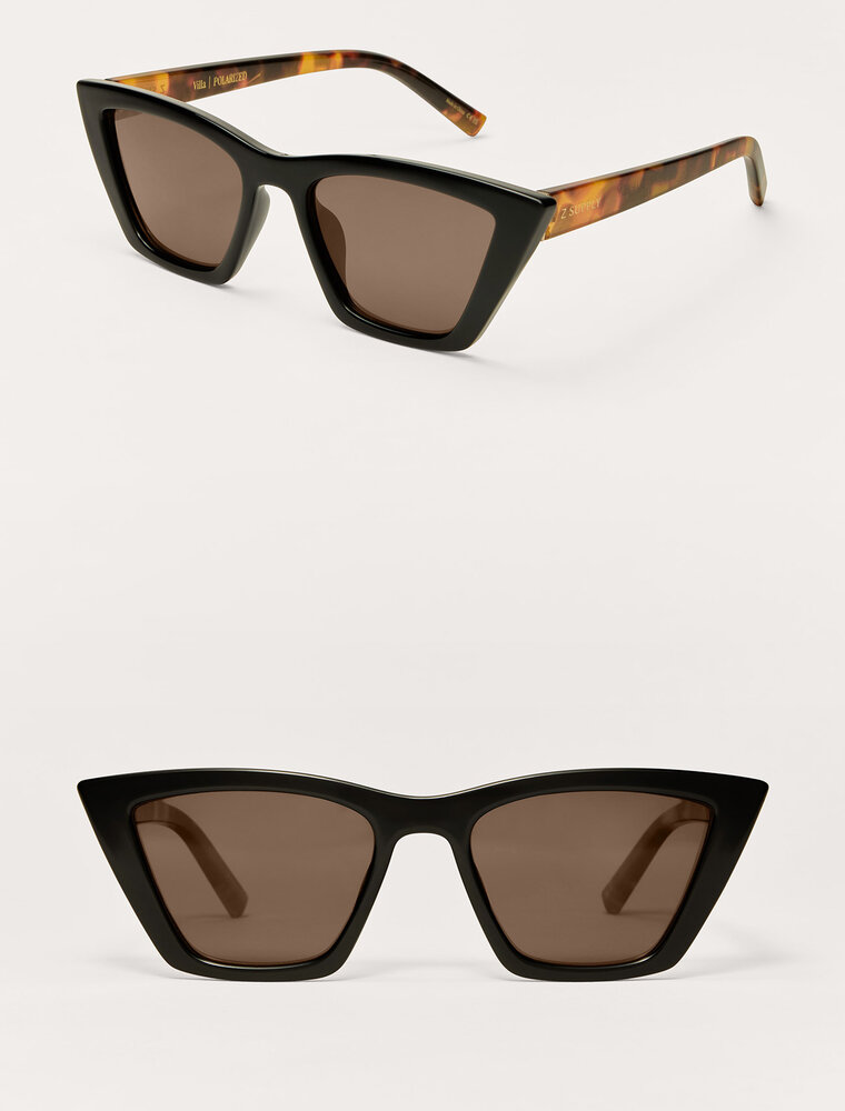 Z Supply Villa Black Tort Brown Polarized
