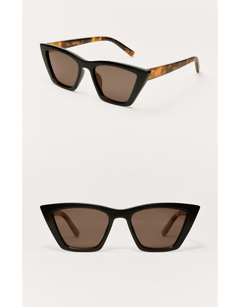 Z Supply Villa Black Tort Brown Polarized