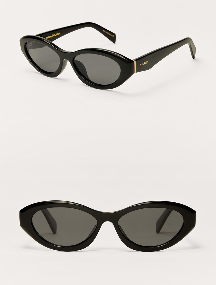 Z Supply Backstage Polished Black-Grey Polarized Sunglasses