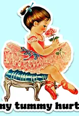 Mugsby My Tummy Hurts Funny Sticker