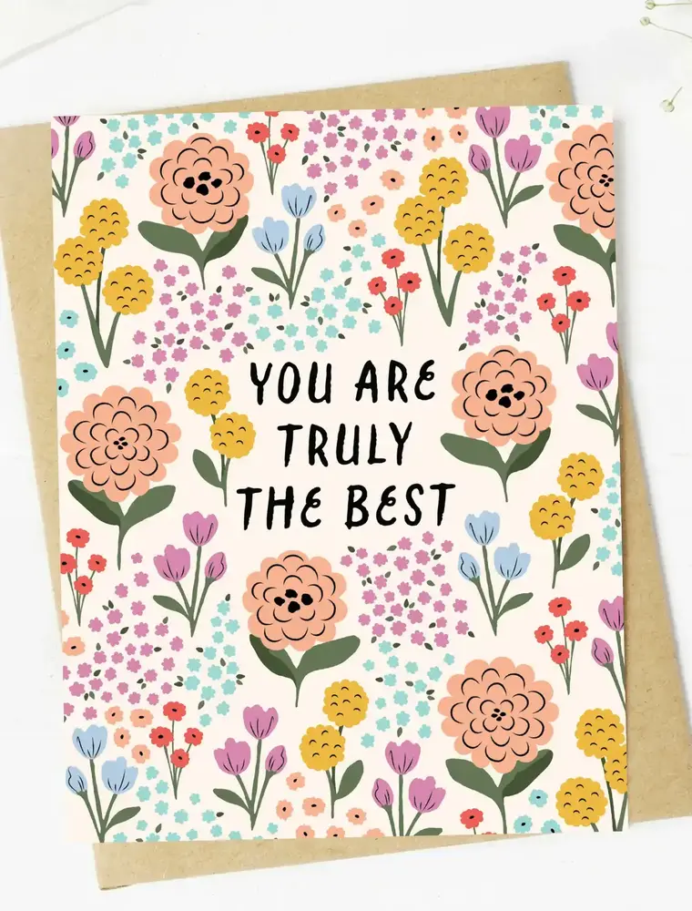 big moods You are Truly the Best Flower Thank You Card