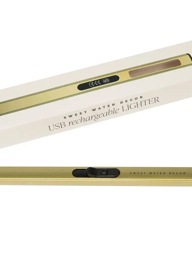 Sweet Water Decor Rechargeable Gold Lighter