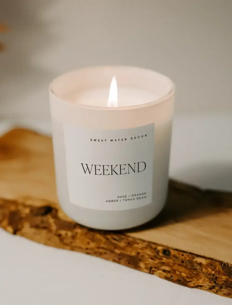 Sweet Water Decor Weekend 15 oz Soy Matte Candle