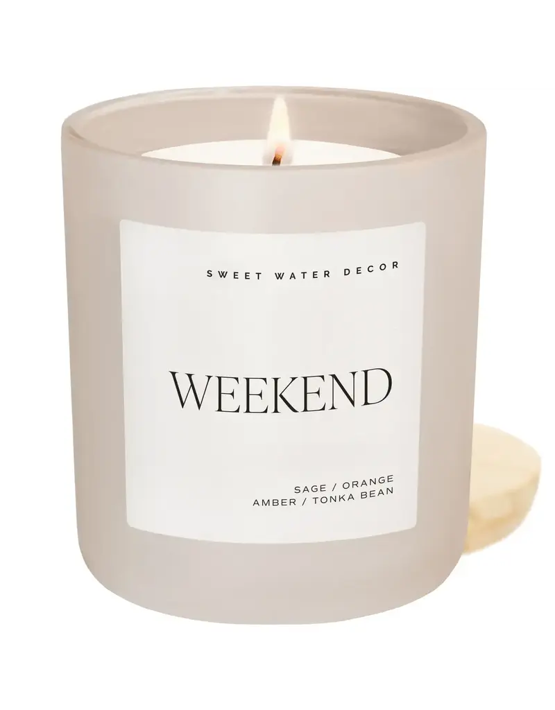 Sweet Water Decor Weekend 15 oz Soy Matte Candle