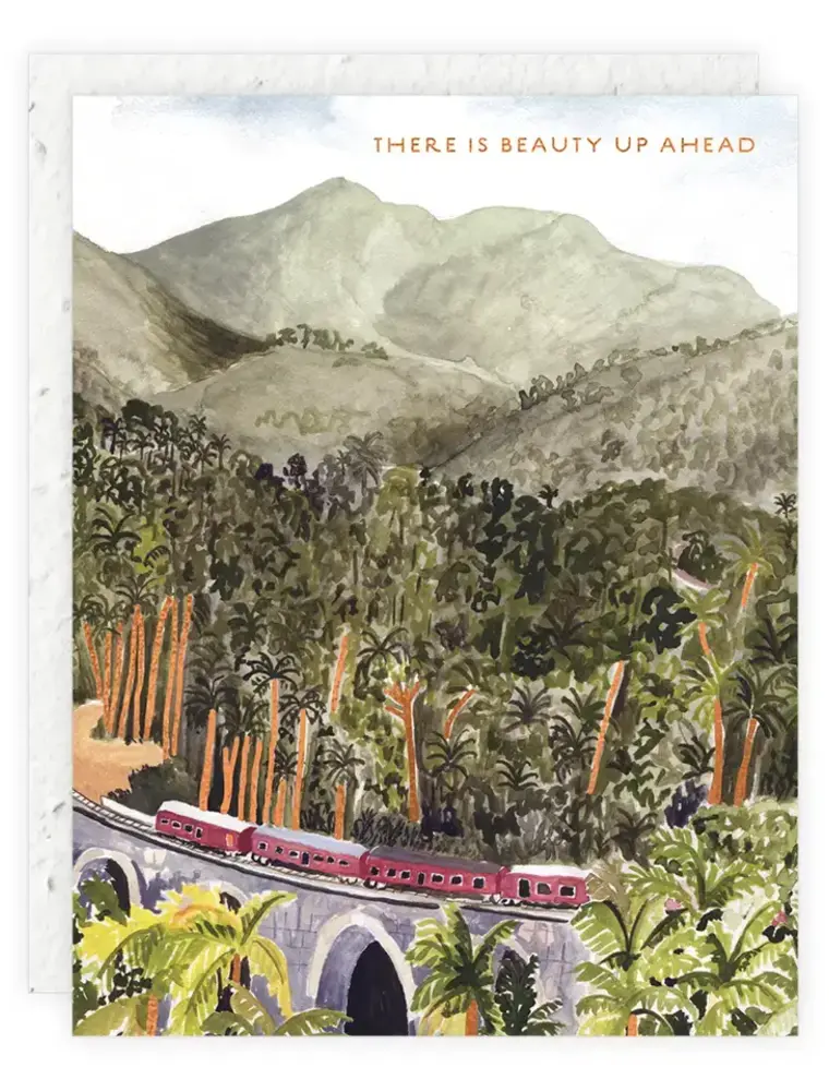 Seedlings There is Beauty up Ahead Encouragement Greeting Card