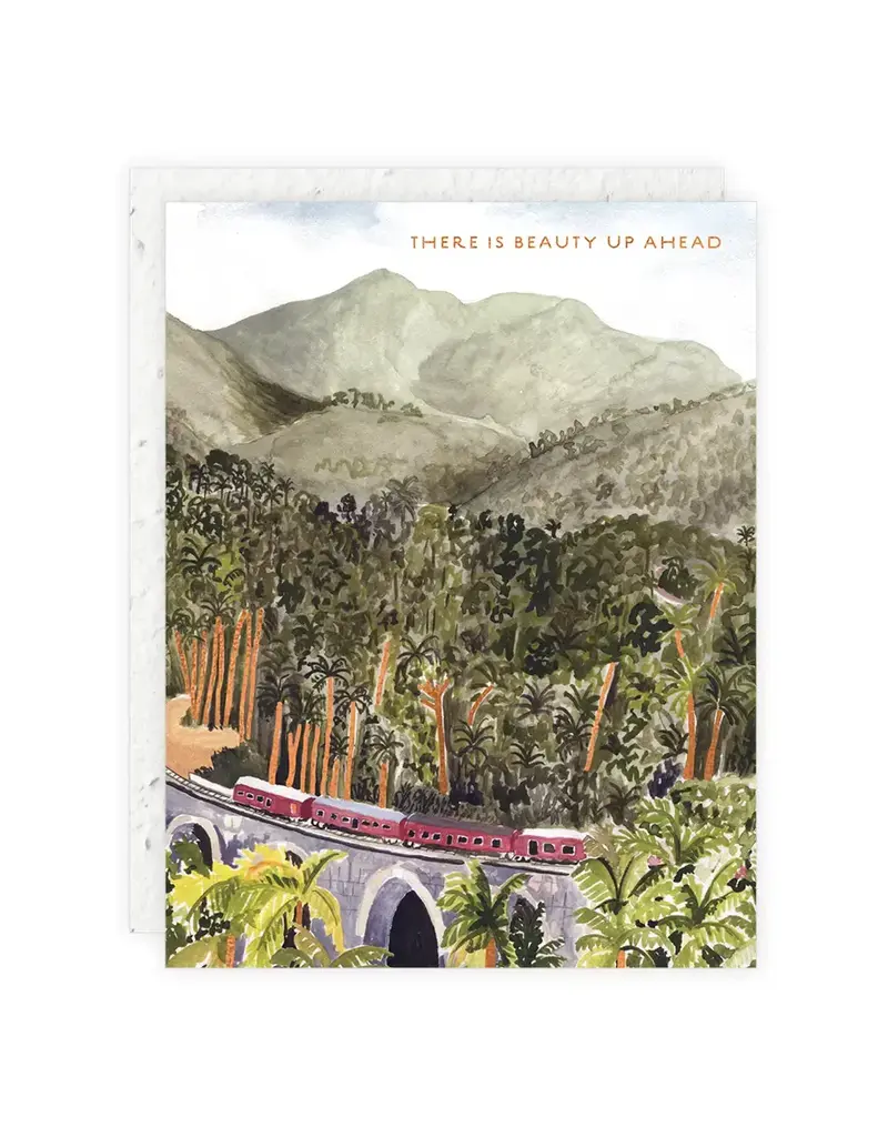 Seedlings There is Beauty up Ahead Encouragement Greeting Card