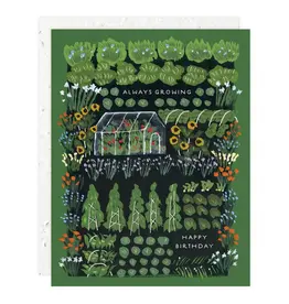 Seedlings Garden Greenhouse Birthday Greeting Card