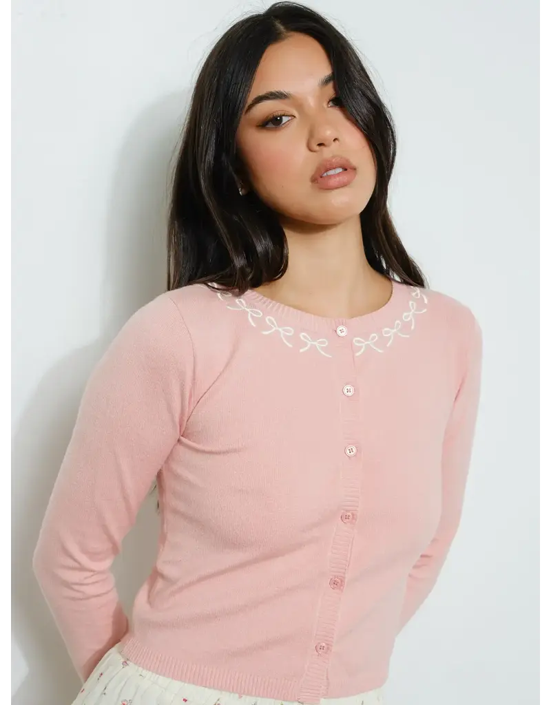 pg The Evan Embroidered Bow Cardigan