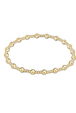 ENEWTON Classic Sincerity Pattern 4MM Bead Bracelet Gold