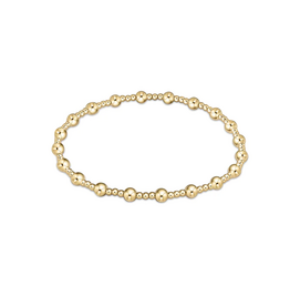 ENEWTON Classic Sincerity Pattern 4MM Bead Bracelet Gold