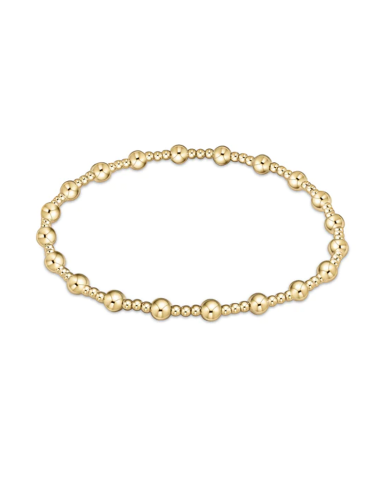 ENEWTON Classic Sincerity Pattern 4MM Bead Bracelet Gold