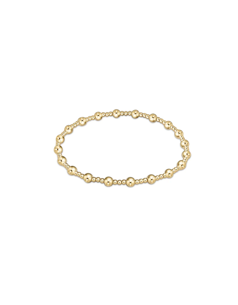 ENEWTON Classic Sincerity Pattern 4MM Bead Bracelet Gold