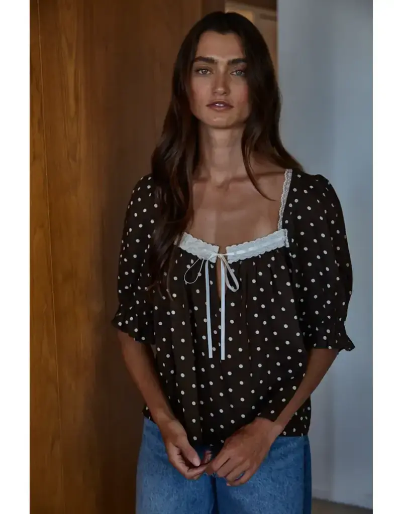 By Together The Leighton Polka Dot Blouse