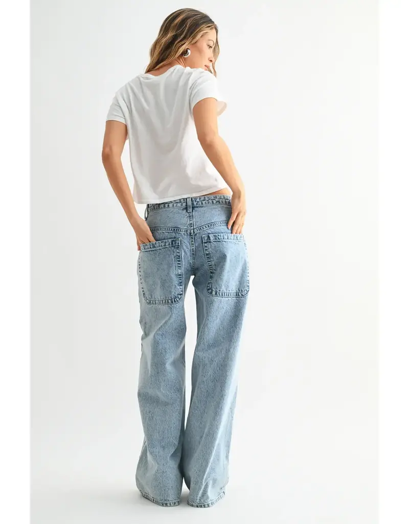 Just Black Denim Medium Wash Relaxed Straight