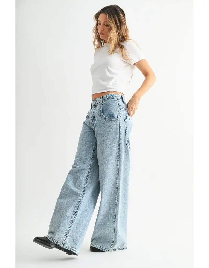 Just Black Denim Medium Wash Relaxed Straight