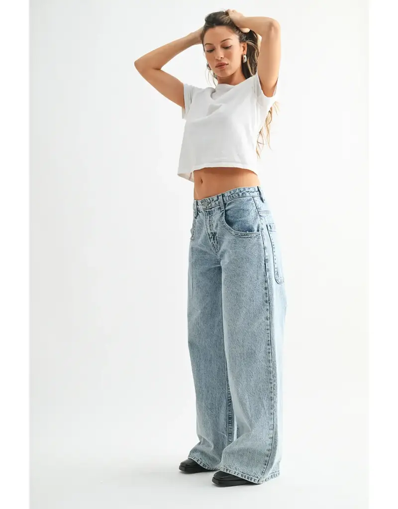 Just Black Denim Medium Wash Relaxed Straight