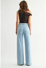 Just Black Denim Light Wash Palazzo Jeans