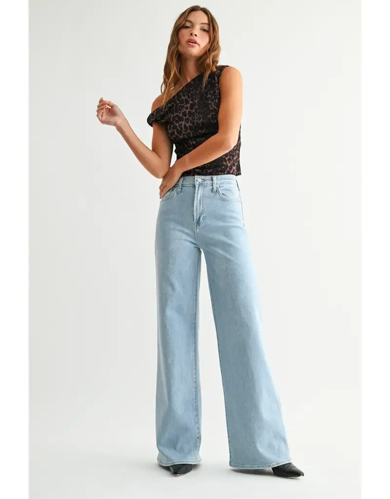 Just Black Denim Light Wash Palazzo Jeans