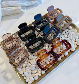 LoveLina Matte Rectangular Mini Hair Clips