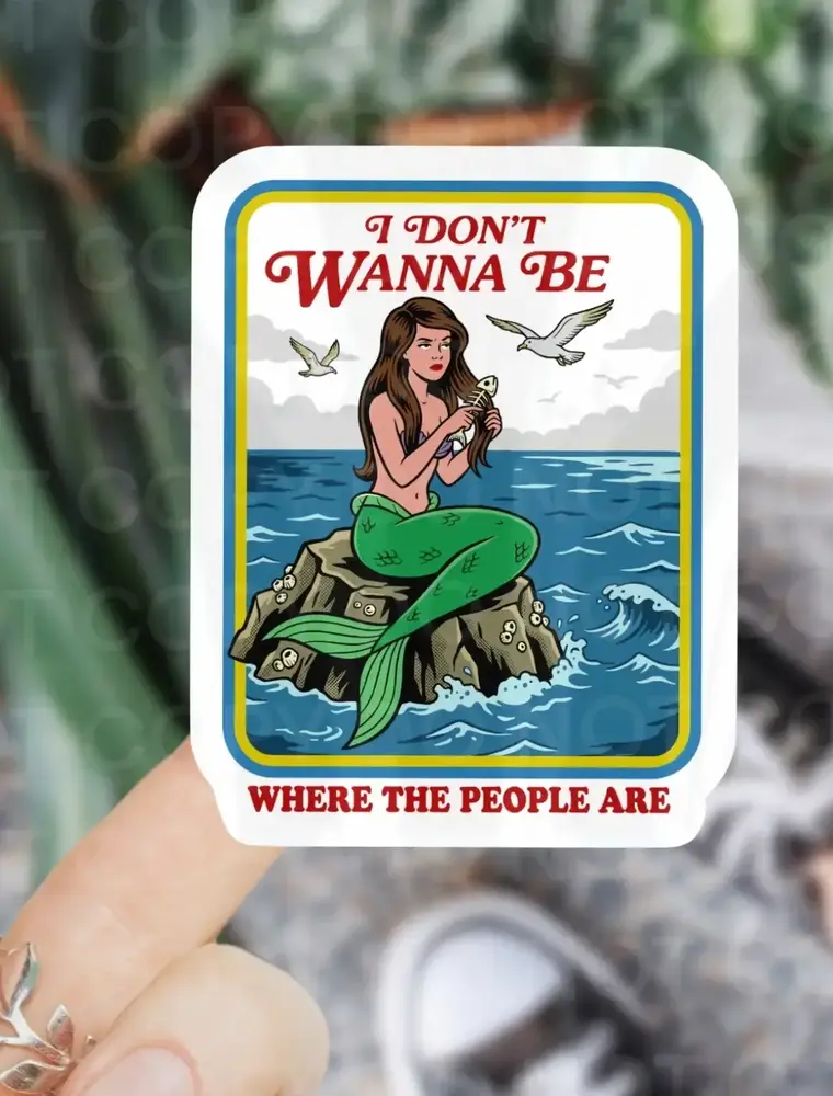 Ace the Pitmation Co I Don't Want to be Where the People are Sticker