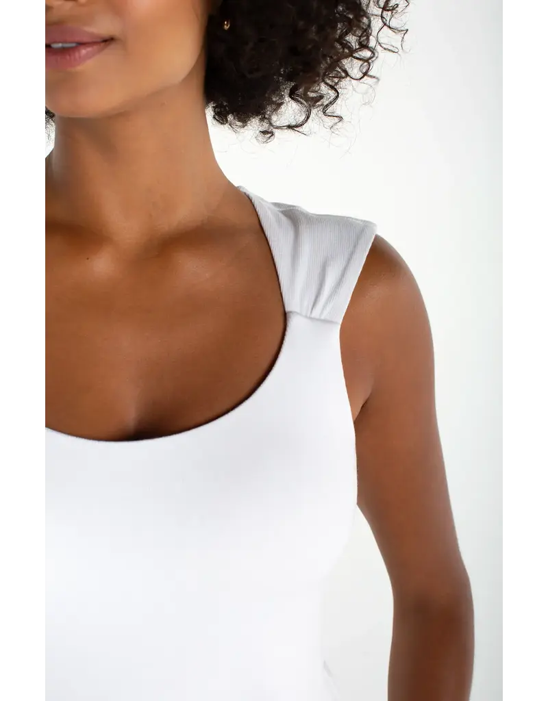 Liverpool Ribbed Built in Shelf Bra Top