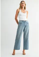 Just Black Denim Twisted Seam Barrel Jeans