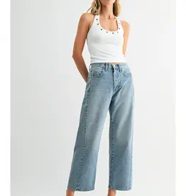 Just Black Denim Twisted Seam Barrel Jeans