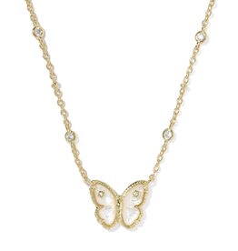 Kendra Scott Cailey Butterfly Pendant Necklace Gold Ivory MOP