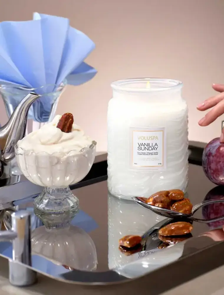 Voluspa 18oz. Large Jar Soy Candle Vanilla Sunday