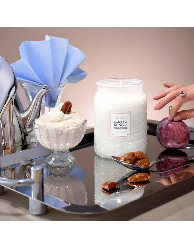 Voluspa 18oz. Large Jar Soy Candle Vanilla Sunday