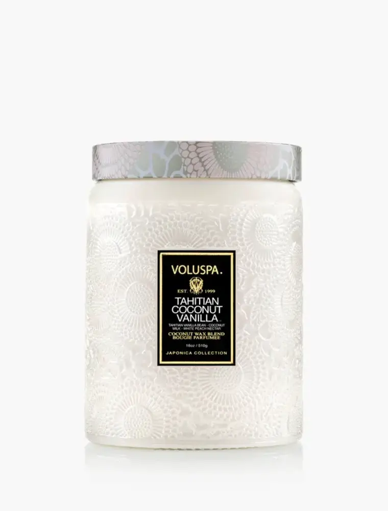 Voluspa 18 oz. Large Jar Soy Candle Tahitian Coconut