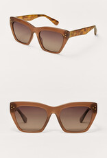 Z Supply Park Ave Taupe Tort-Gradient Polarized Sunglasses
