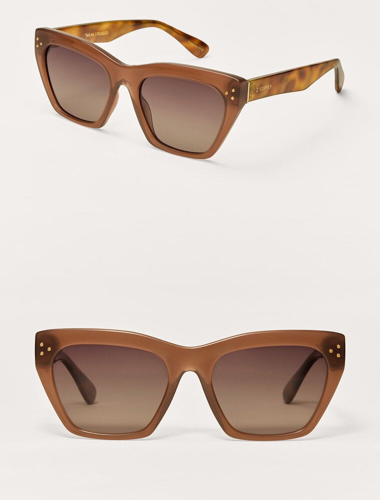Z Supply Park Ave Taupe Tort-Gradient Polarized Sunglasses