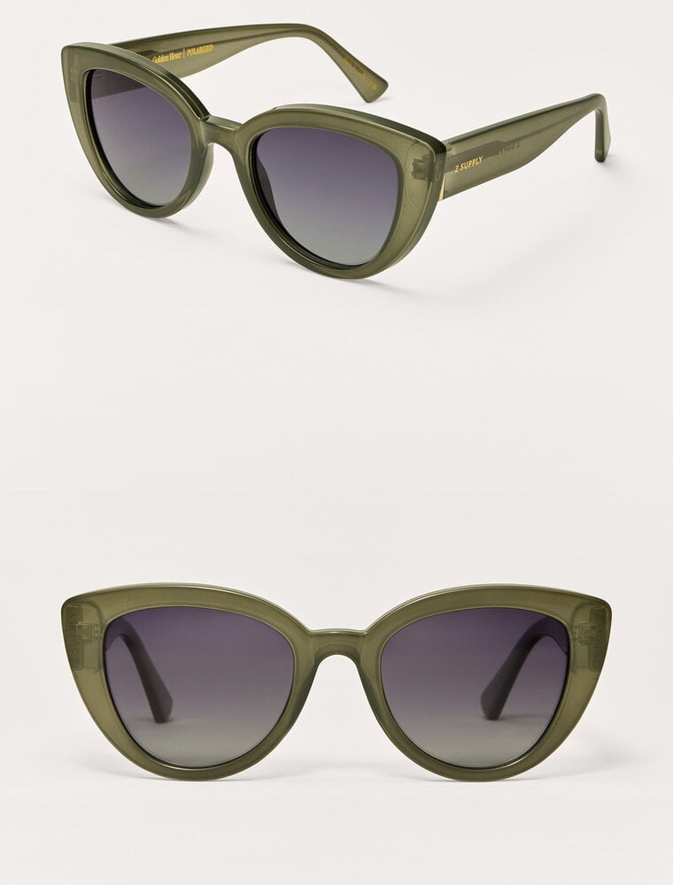 Z Supply Golden Hour Olive - Gradient Polarized Sunglasses