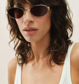 Z Supply Palisades Satin Gold - Brown Polarized Sunglasses