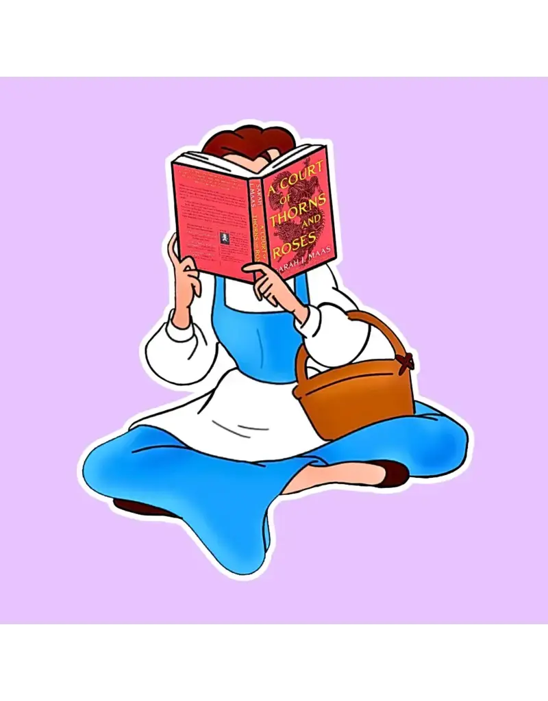 shadows of sunshine Belle Reading Acotar Sticker