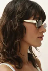 Z Supply Palisades Satin Gold - Brown Polarized Sunglasses