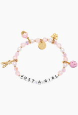 Little Words Project Little Words Project Just a Girl Present Charm Bracelet (small/medium)