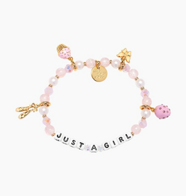 Little Words Project Little Words Project Just a Girl Present Charm Bracelet (small/medium)