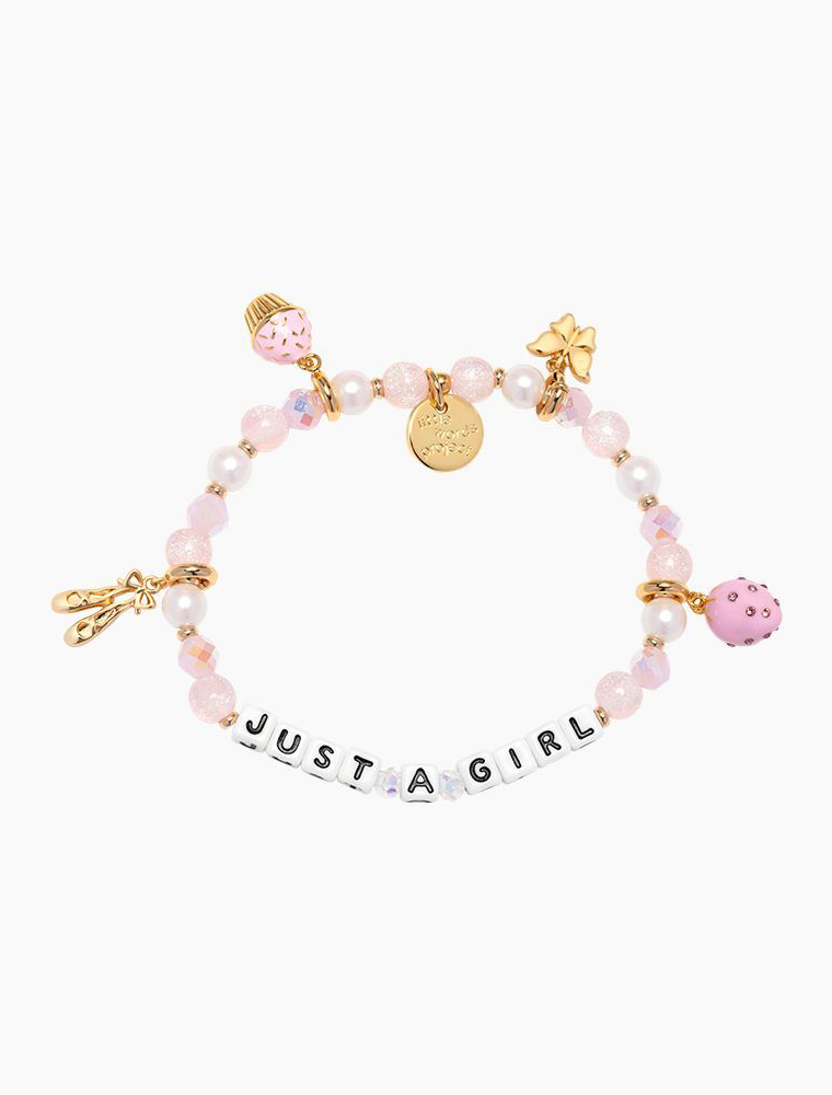 Little Words Project Little Words Project Just a Girl Present Charm Bracelet (small/medium)