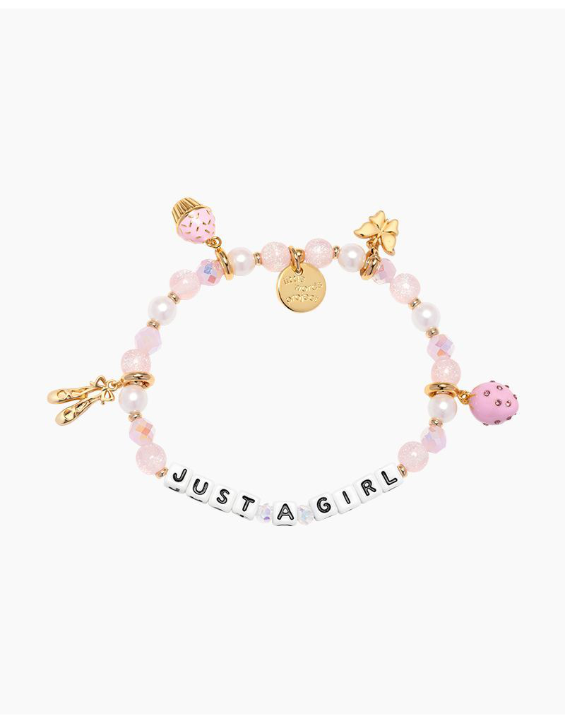 Little Words Project Little Words Project Just a Girl Present Charm Bracelet (small/medium)
