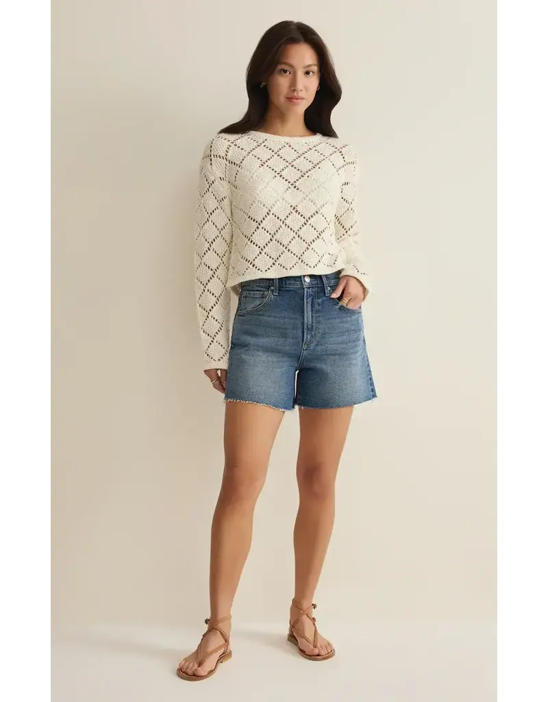 Z Supply Hullen Crochet Sweater