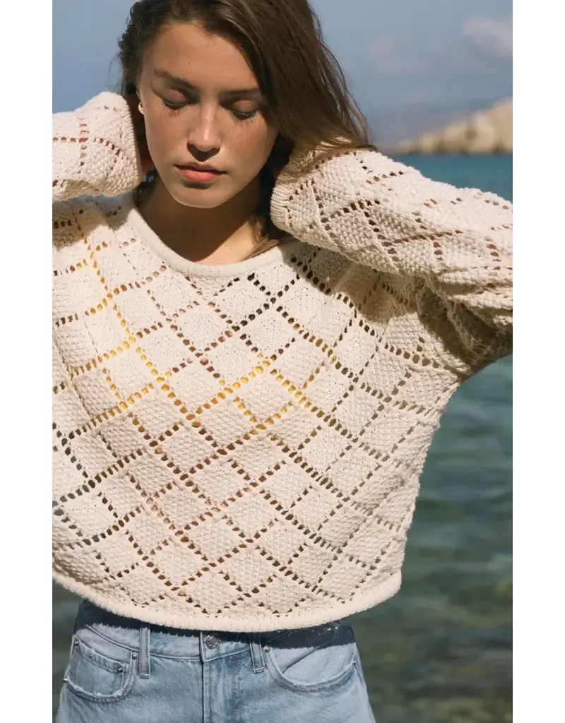 Z Supply Hullen Crochet Sweater